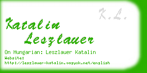 katalin leszlauer business card